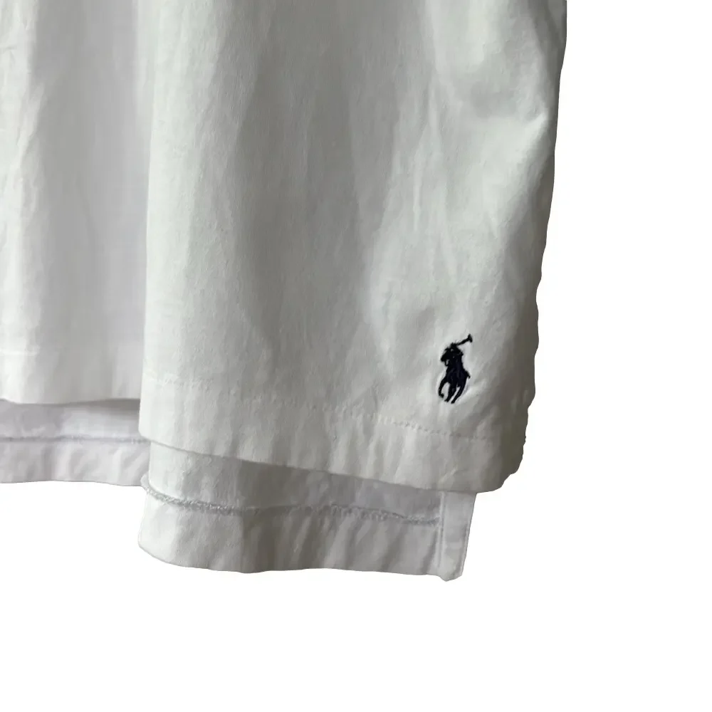Polo Ralph Lauren Y2K White Pima Cotton Pocket Polo Shirt Size L